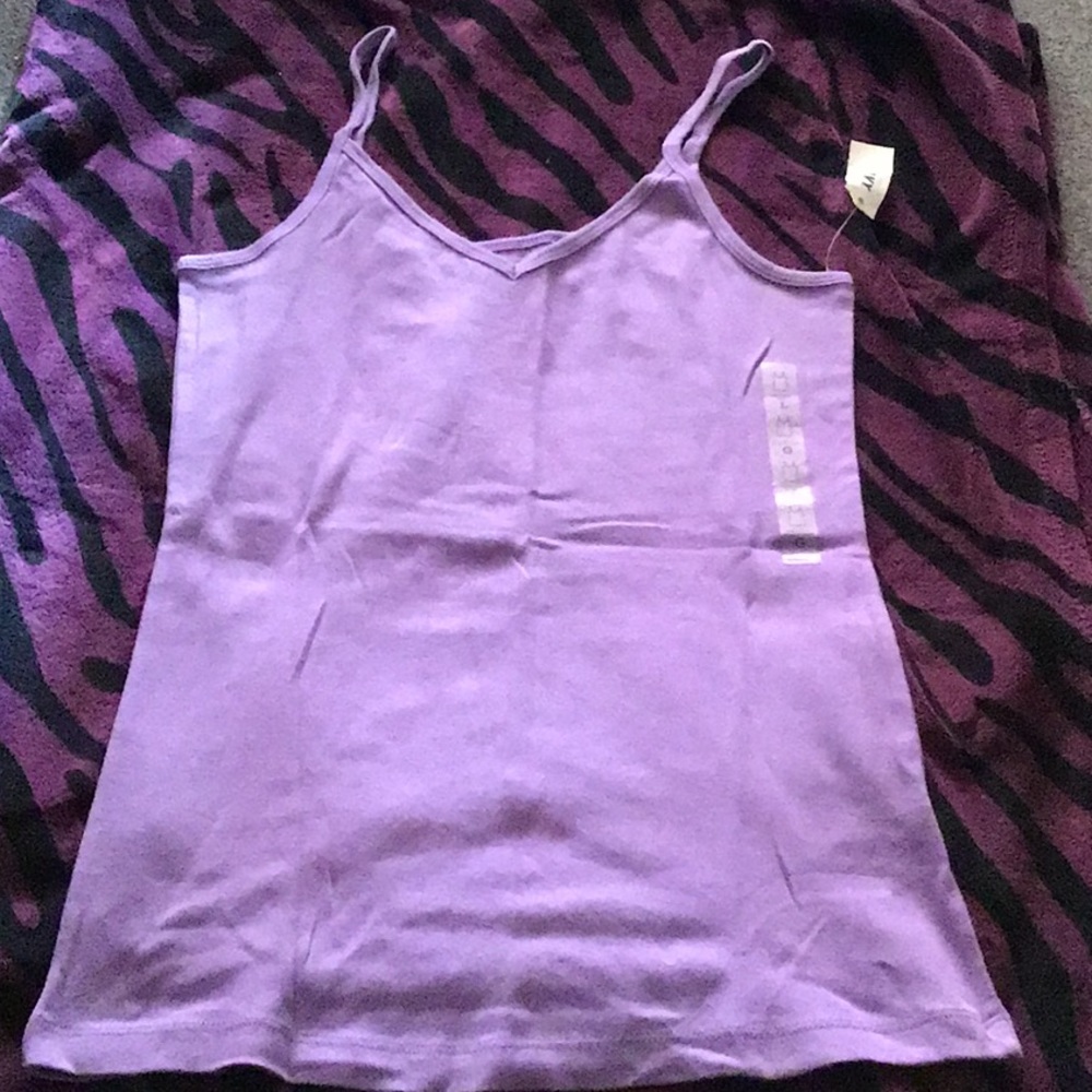 A violet tank top.